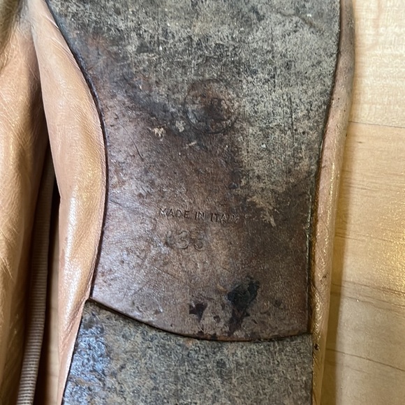 CHANEL Classic Ballet Flats in Nude quilted gold cap toe size 38 FAIR CONDITION - Picture 6 of 6